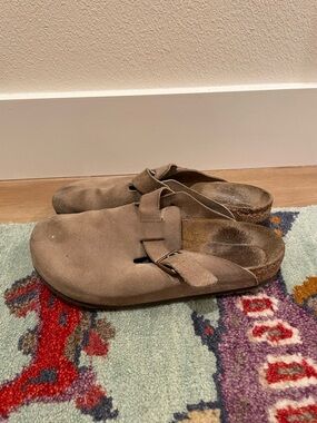 Birkenstock Men’s Boston Footbed Gray Suede Shoes 43